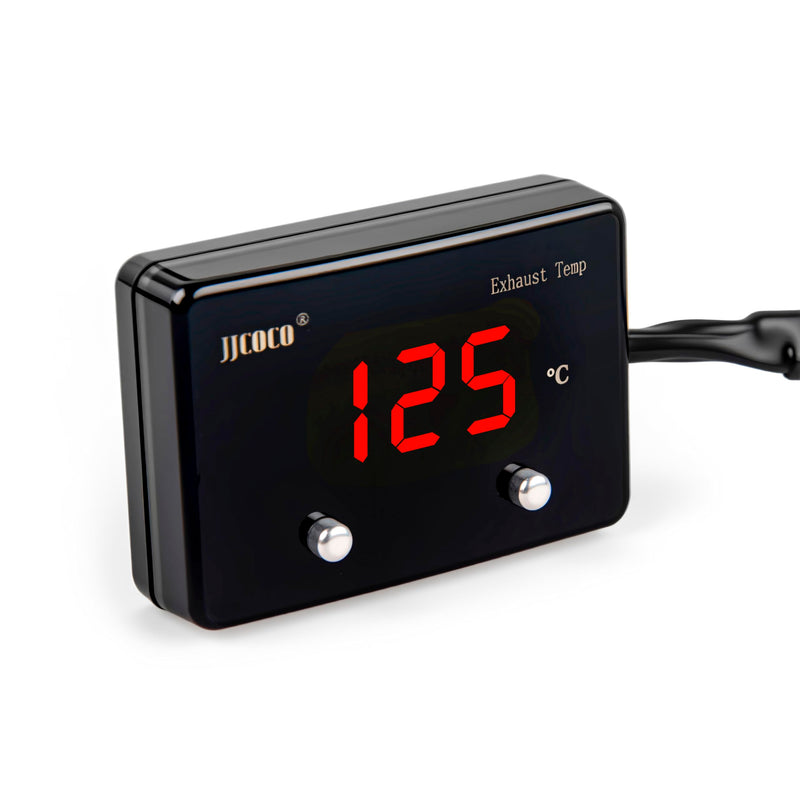 Exhaust Gas Temperature EGT Gauge 1000 ℃ Pyrometer Kit - LED Digital Display with EGT Sensor for Diesel Car Motorcycle ATV Red Celsius
