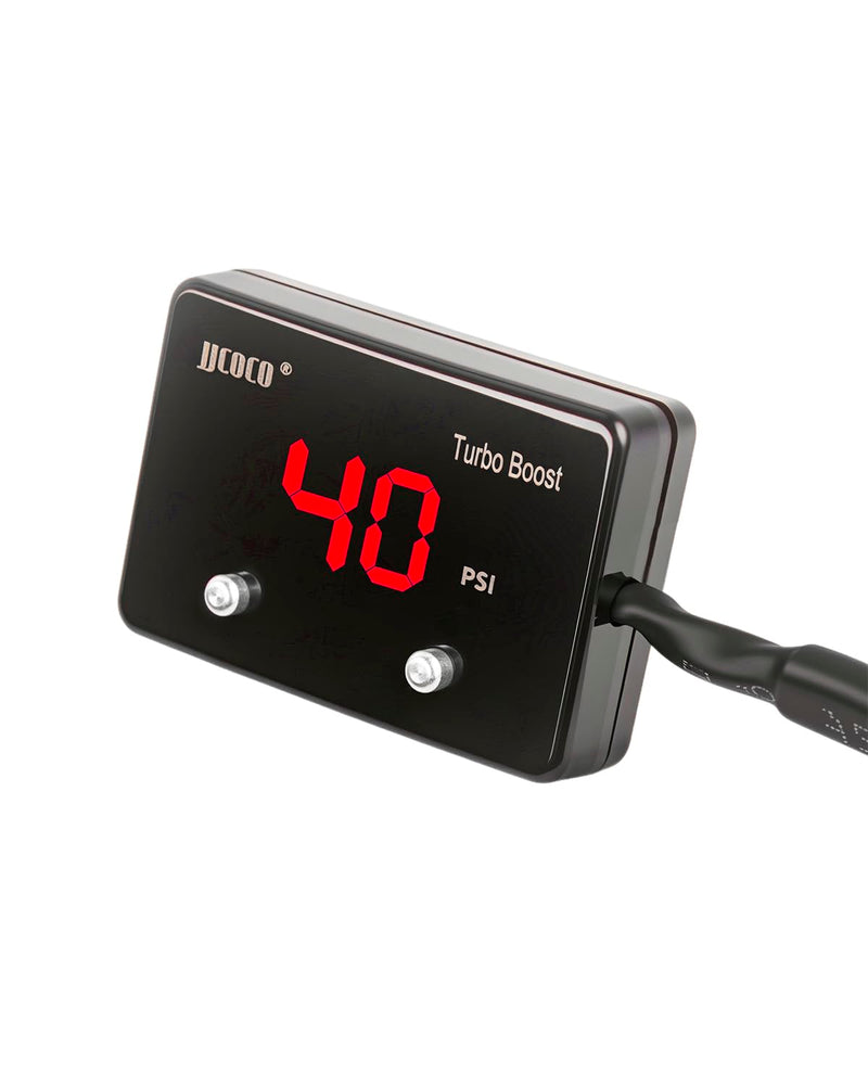 Turbo Boost/Vacuum Gauge Kit -28 in.Hg 40 PSI LED Digital Display 12V Boost Meter with Sensor for Car Boat Motorcycle ATV Universal Red