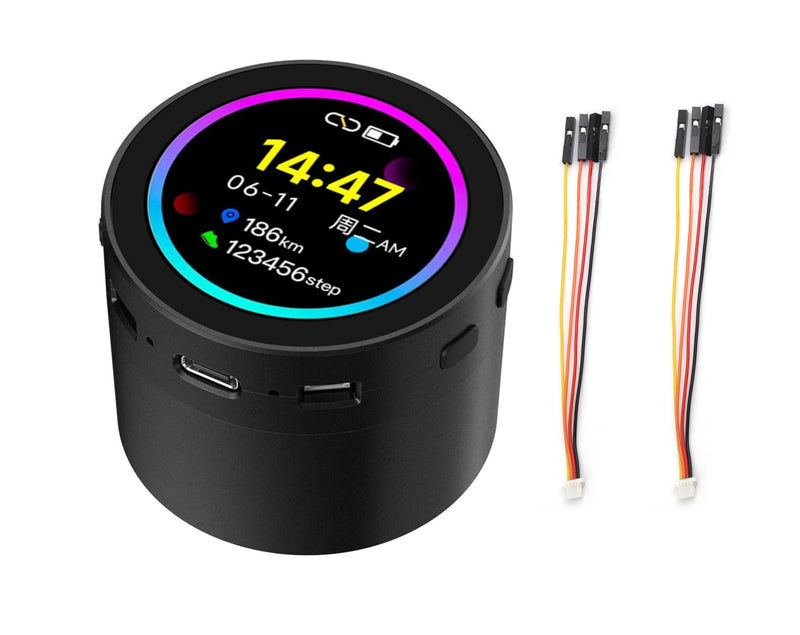 ESP32-S3 with 1.85inch Touch Round LCD Development Board, 360x360, Support W-i-Fi & BLE 5, Smart Speaker Box, AI Speech, Supports AI Speech Interaction and Offline Voice Control