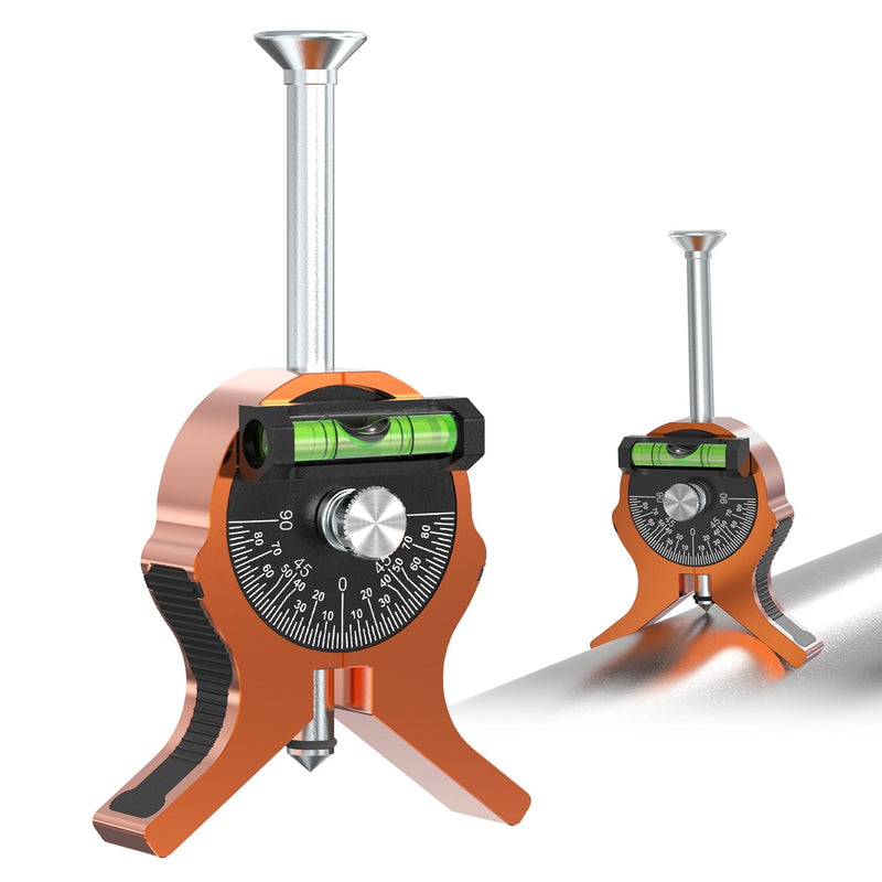 Upgraded Pipe Center Finder, Y-Shape Base with Fully Embedded Magnets, Dial Bubble Protractor – No Tools,Pipe Marking Tool for 0.4" and Above, Pipefitter Tool for Accurate Center Marking