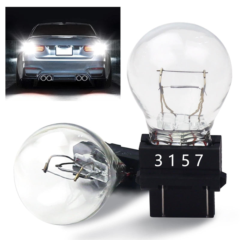 3157 3457 Bulbs (12V 27/7W, 3000K Amber) - Pack of 2 - Replacement Tail Light, Brake Light, Turn Signal Bulbs for Jeep Grand Cherokee, Wrangler, Commander, Compass, Journey, Dodge Primus, Edge 2 Pack
