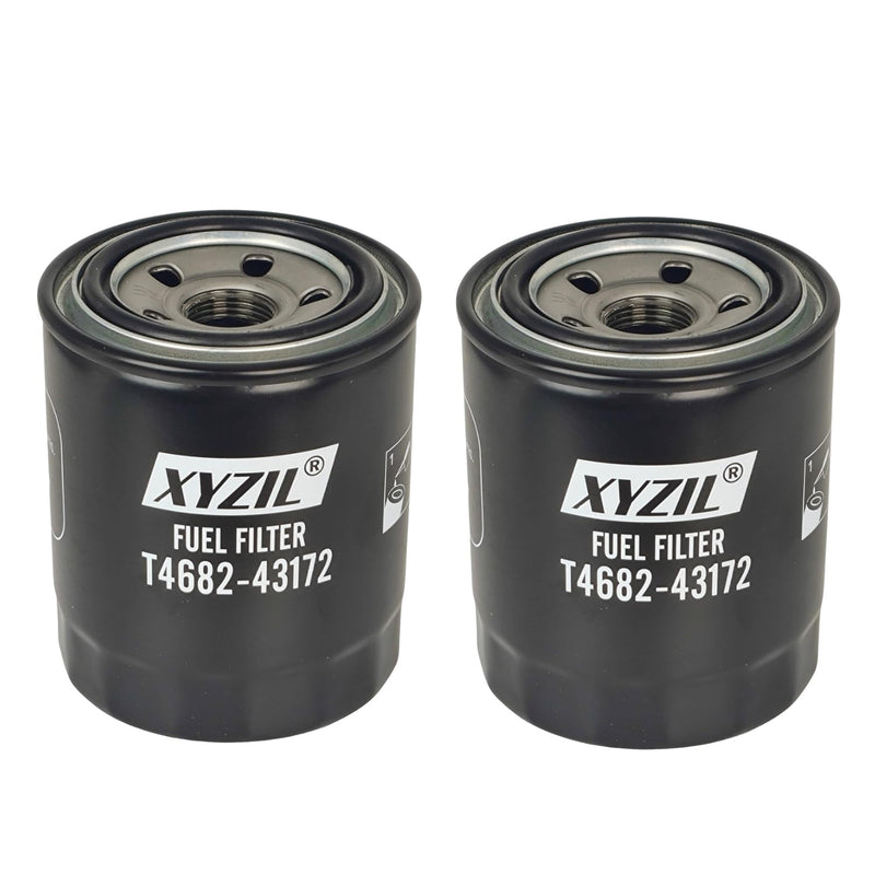 2X Fuel Filter T4682-43172 Compatible with Kioti Tractor CK2610 CK2610H CK2610CHSE CK2620 CK2620H CK2620CHSE DK45 DK45C DK55 DK55C DK55HSE DK55CHSE DK60HSE DK60CHSE RX6010C RX6010PC T468243172 2