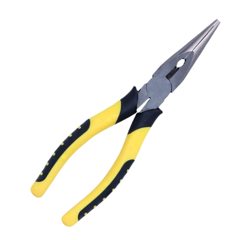 8-Inch Needle Nose Pliers: Paper Clamp Precision, Premium Heavy-Duty CRV Steel, Large Soft Grip with Wire Cutter,Chrome Vanadium Steel Long Nose Cutting Pliers 1
