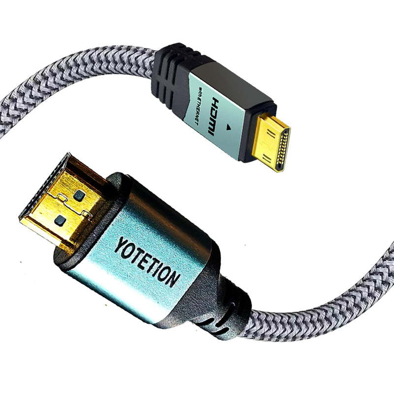 Mini HDMI to HDMI Cable 50FT, High-Speed HDMI to Mini HDMI Support 3D 4K/60Hz 1080p 720p Compatible with Camera, Camcorder, Tablet and Graphics/Video Card, Laptop, Raspberry Pi Zero W 50 feet