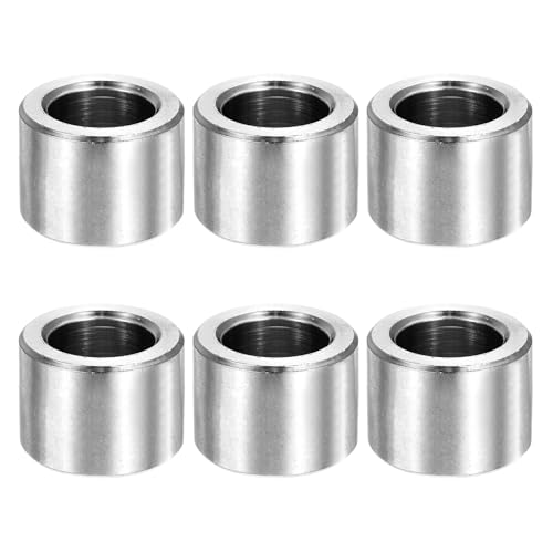 MECCANIXITY 6pcs M14 Metal Spacers, 9/16" IDx7/8" ODx5/8" Length Stainless Steel Spacer Round Unthreaded Standoff Bushing Plain Finish for Screw Bolts, Silver 14x22x15mm M14 x 22 x 15 mm