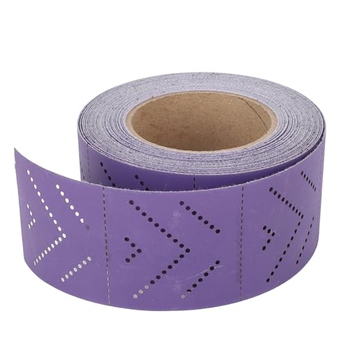 400 Grit Purple Film Ceramic Longboard Sandpaper Roll, Multi Hole Dustless Abrasive 70mmx12m Emery Cloth Roll for Woodworking,Automotive,Sanding Blocks, Hand Sanding Blocks