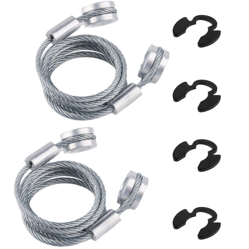 2pcs Hood Control Cable with 4pcs Circlips, Hood Release Latch Cable Replacement Suitable for Peterbilt 1987-2010 357/375 / 377/378 / 379 Replaces Parts Accessories L92-6000-0718/924-5402