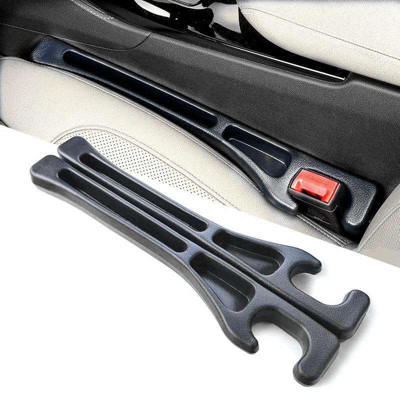 No-Drop Seat Guard, 2 Pack Car Seat Gap Filler Gap Stopper/Catcher to Fill The Gap Between Seat and Console Black Car Accessories Crevice Blocker Pad Plug YMT-A02