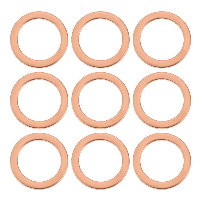 40Pcs Automobile Brake Line Copper Washer M10 Washer 14x10x1mm Compatible with HEL Bike