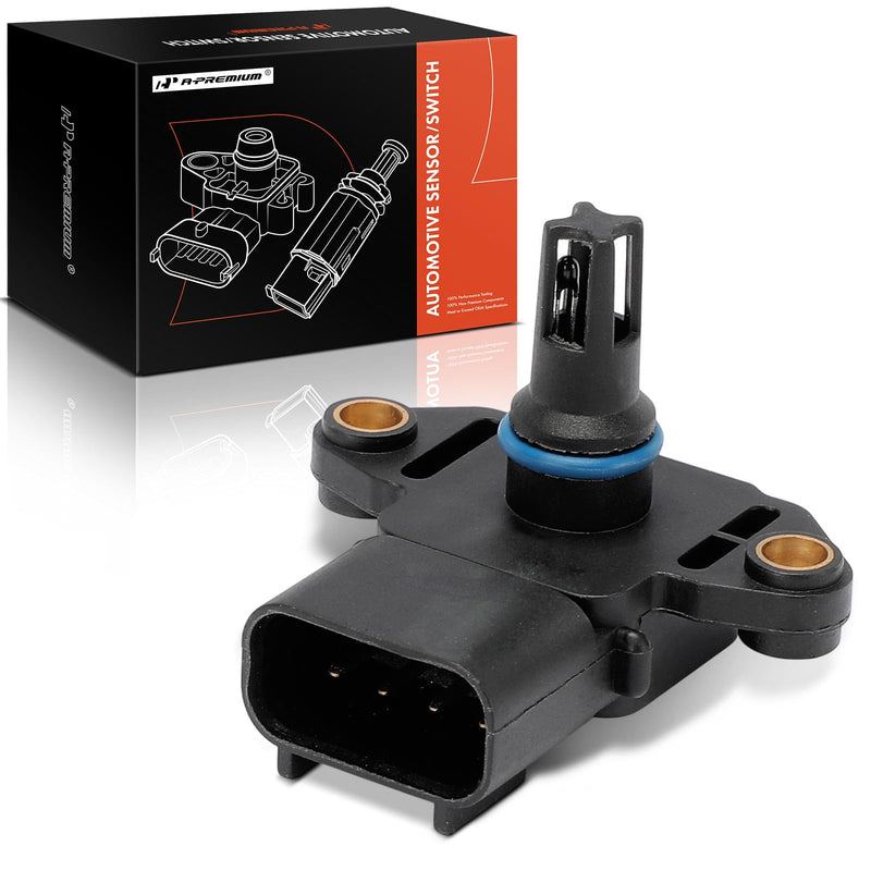 A-Premium Manifold Pressure (MAP) Sensor [4 Pins] Compatible with Jaguar XF 2009, Super V8 2007-2009, XJR 2007-2009, XKR 2003-2006, S-Type, X-Type & Land Rover Range Rover Sport & Lotus Exige
