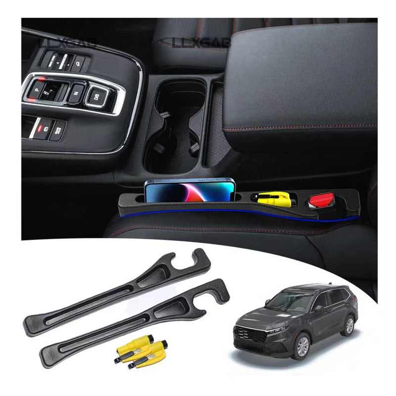 【Compatible with Honda CR-V】 Seat Gap Filler,No Drop Seat Guard Compatible with Honda CR-V,Drop Seat Guards for Cars(2Pcs),Emergency Keychain Car Escape Tool(2Pcs)