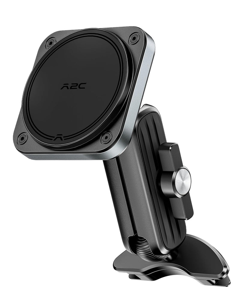 APPS2Car Alloy Magnetic Phone Mount for Tacoma 2016-2023 & Tundra 2014-2021 | Metal 20mm Ball & Socket Arm, 20*N55 Magnets, Anti-Slip, Ring for Non-MagSafe