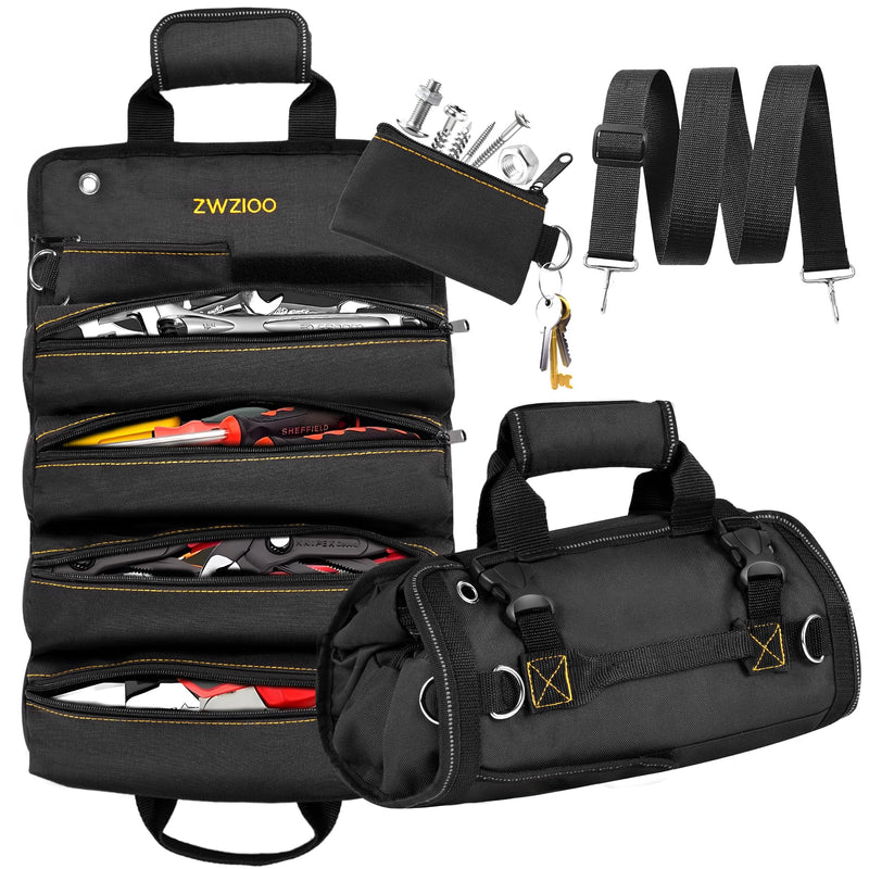 Fathers Day Gift for Husband Dad Men, Tool Bag Roll Up, Fathers Day Gift from Daughter Wife Son, Anniversary Birthday Gifts for Men Him, Portable Tool Storage for Mechanic Welding Electrician