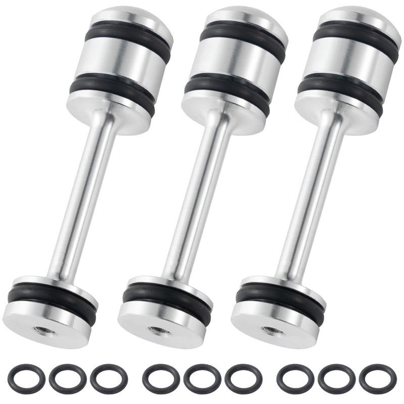 LS Barbell,5.3 Ls Barbell Plug, LS Oil Diverter Barbell, Aluminum ls Barbell Oil Diverter, Ls Oil Dumbbell Plug for GM Gen III & IV （3 pcs） 2.53"Length,0.62"Diameter 3 Pcs Silver Ls Barbell Plug