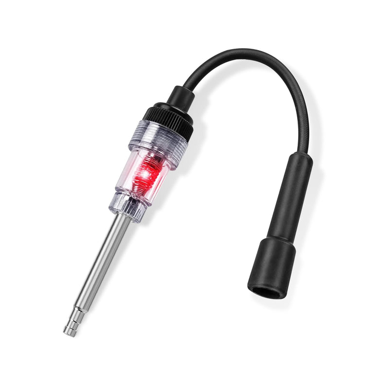 Inline Spark Plug Tester, Plug in Straight Boot Motor Engine Ignition Lawnmower Checker, Universal Armature Diagnostic Detector Test Light for Check Ignition System