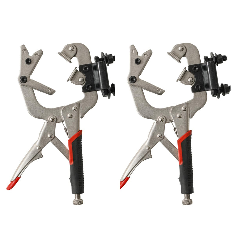 Xiao & Dao Pro Locking Welding Clamp with Swivel V type Pads And Installing Support clips,mount tools,woodworking,10Inch 2-PACK 10‘’2-pack
