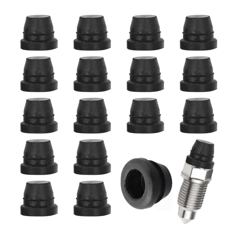 Car Brake Bleeder Screw Caps, Rubber Brake Caliper Covers, Grease Fitting Caps, Waterproof Dust Zerk Cover, Vehicle Brake Bleeder Valve Nipple Caplier Accessories (18PCS) 18PCS