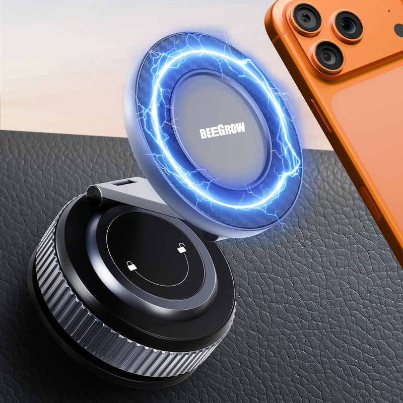 Car Phone Holder for Magsafe [96LBS Ultra Vacuum Suction+2800gf Ultra Magnetic] Car Phone Mount 360° Adjustable, Phone Holders for Your Car for iPhone 17 Pro Max 16 15 14 13 12 Air Plus (Carbon Fiber) Carbon Fiber