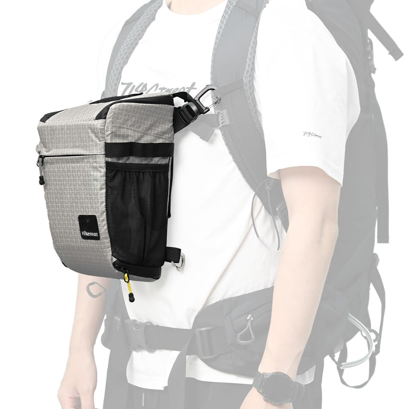 HIKEMAN Shoulder Bag Case for Camera - Outdoor Waterproof Shockproof Camera Bag,Detachable Strap for Daily Use,Travel,Cycling Climbing(Grey) Grey