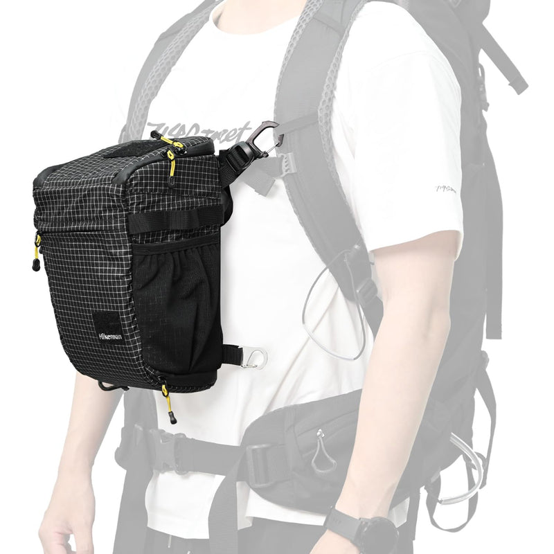HIKEMAN Shoulder Bag Case for Camera - Outdoor Waterproof Shockproof Camera Bag,Detachable Strap for Daily Use,Travel,Cycling Climbing(Black) Black