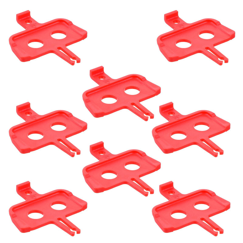 8PCS Bike Brake Pads, Bicycle Disc Brake Pad Spacer, Bicycle Hydraulic Disc Brakes Pad Spreader Bike Accessories Cycling Repair Tools for Mountain, Road Bikes (Orange)