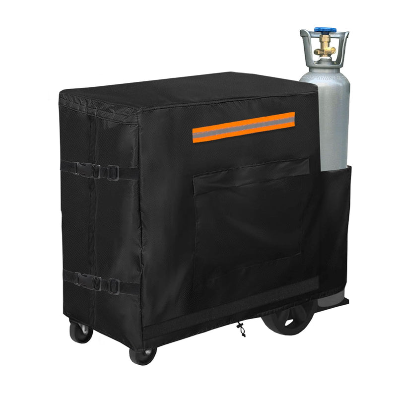 Welding Cart Cover, 600D Waterproof Welding Machine Cover with Zipper, Suitable for Tig Mig Cart & Plasma Cutter, 39.4''Lx39.4''Hx19.7''W Black