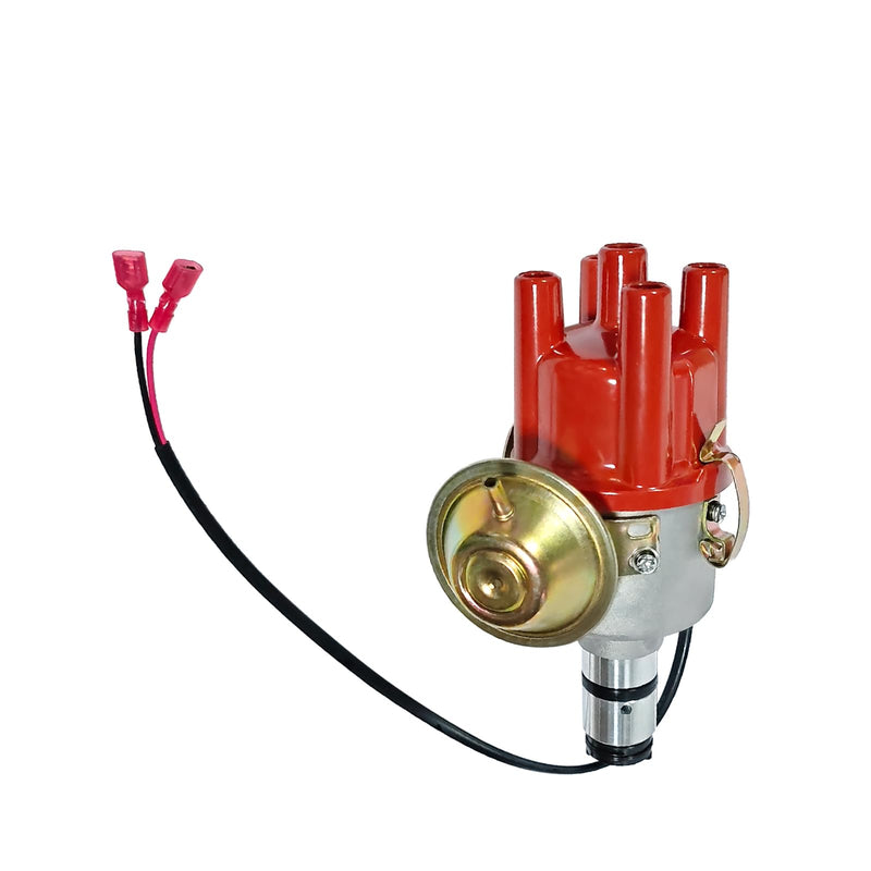 034 Vacuum Advance Electronic Distributor Red Fits for VW Bug Bus Ghia Beetle Fastback Karmann Transporter 0231170034EL, 0231170034