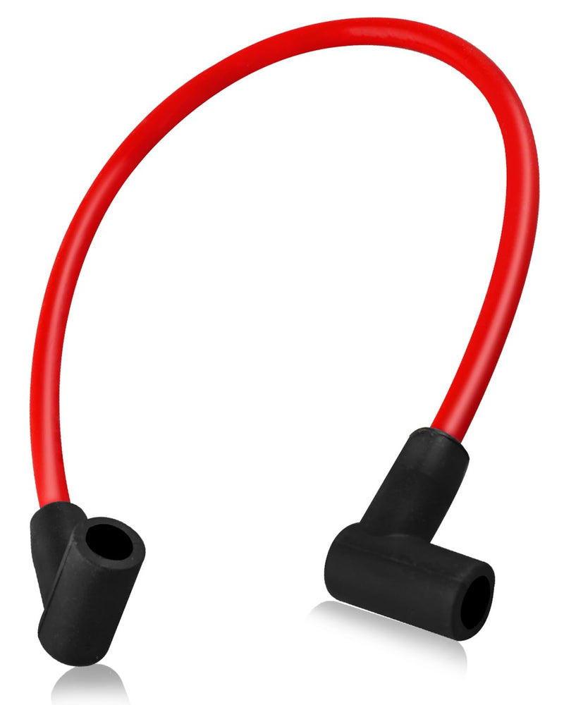 84059 18 Inch 8.5mm Ignition Coil Wire Fit for HEI Style Terminal, Red 90° Sheath