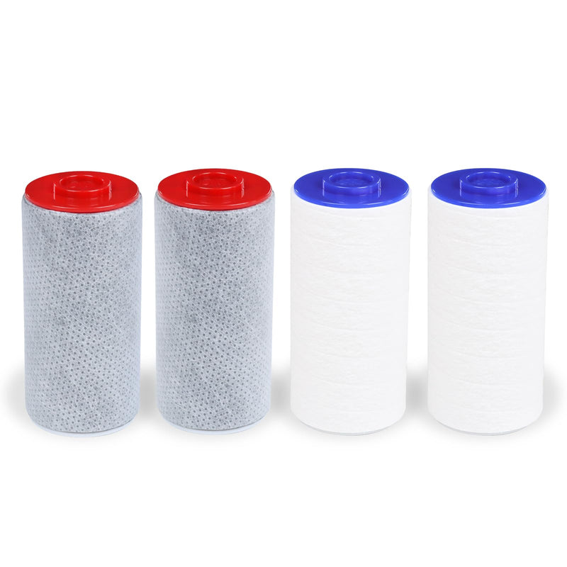 Compatible with Weddell Duo Shower Filter, Replacement Cartridges Full Set + Extra Filters, Removes Chlorine, PFAS, Heavy Metals, Particulates, for Clean & Safe Shower Water (2+2) 2+2