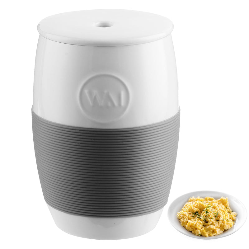 Non-Stick Ceramic Egg Cooker,Quick Scrambled Egg Maker with Silicone Sleeve for Easy Grip and Heat Protection,Microwave Egg Cooker Holds Up to 4 Eggs for Mug Cake, Muffin, Omelet