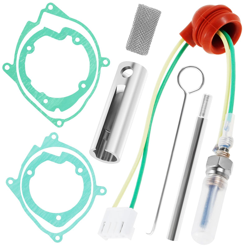 9 Pcs Glow Plug Repair Kit, 8pcs Diesel Parking Heaters 12V 2KW 5KW 8KW Glow Plug Ceramic Heater Repair Parts Glow Ignition Plug Kit Heater Accessories for Car Truck Boat(9pcs,Silver) 9pcs silver