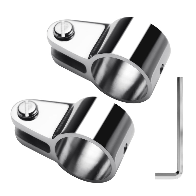 Bimini Top Fitting Hardware,Boat Jaw Slide Clamp 316 Stainless Steel Canopy Extension Parts Railing Accessories Marine Equipment for Boats 1-1/4 inch - 2 PACK