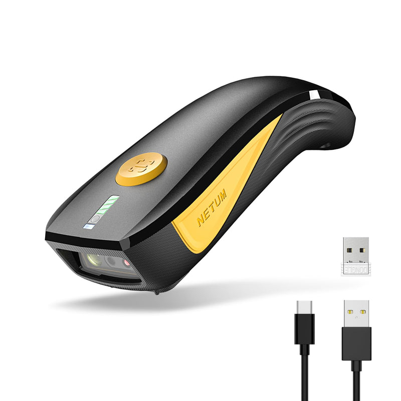 NETUM CS7501 QR Code Scanner – Upgraded Bluetooth Barcode Scanner, Mini Portable 1D & 2D Barcode Reader for Inventory Management, Cordless Image Scanner for Tablets, Android, iOS, PC, and POS Systems
