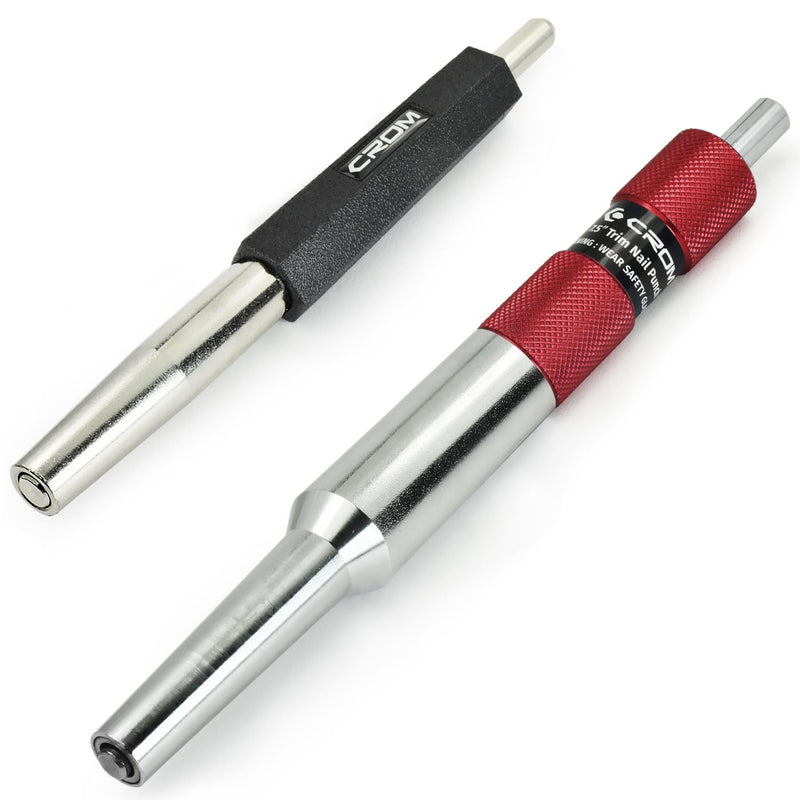 CROM Trim Nail Punch - Help Drive Trim Nails While Protecting Fingers from Hammer with Trim Nail Driver (2-Piece Set) Small - 2-Piece Set
