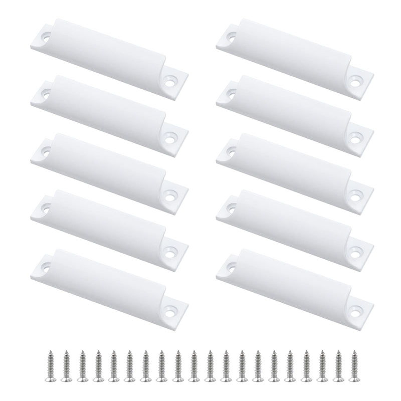 Coshar 10Pcs White 3-Inch Hole Center Window Sash Lift Handle Aluminum Alloy Push Pull Handle Hardware for Sliding Window Kitchen Closet -White 10 Pieces