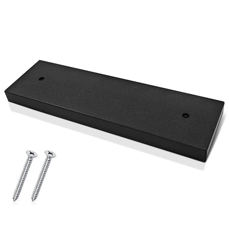 Transducer Mounting Board, Boat Transom Mounting Plate for Fish Finders & Transducers, 12" X 3.5" X 3/4", Transducer Mount Block Hardware Kit, Universal, Marine-Grade, Black, 1 Pack