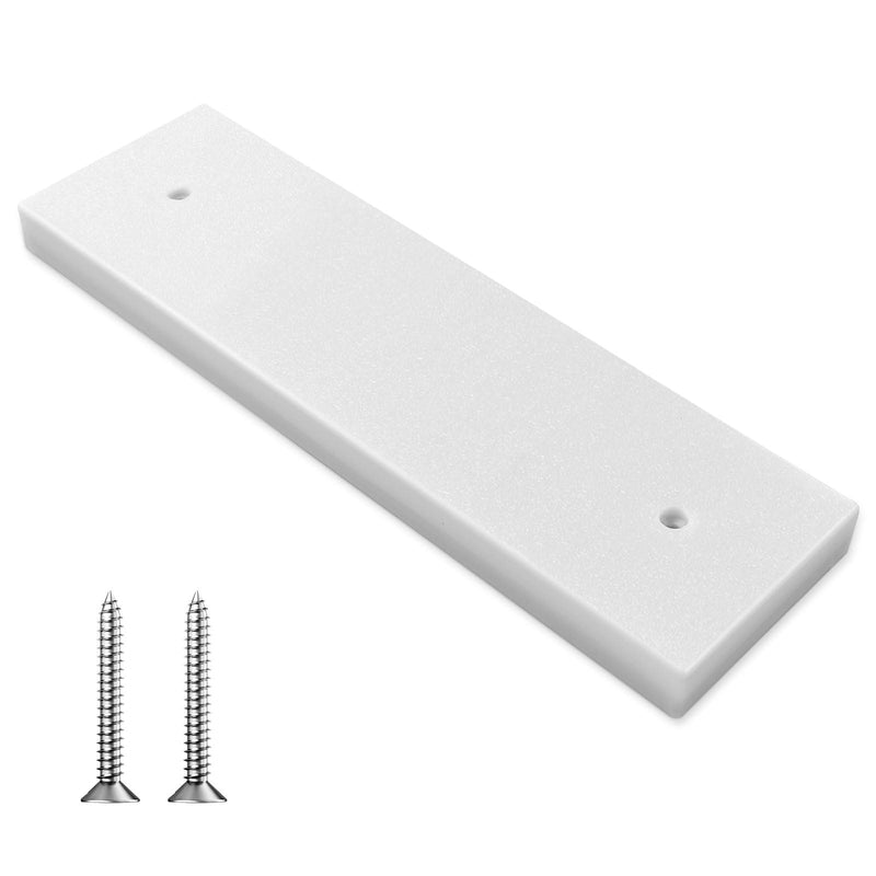 Transducer Mounting Plate Boat Transducer Mounting Board Hardware Kit UV Resistant Marine-Grade Transducer Mounting Block Kit - 0.8 inch Thickness (White)