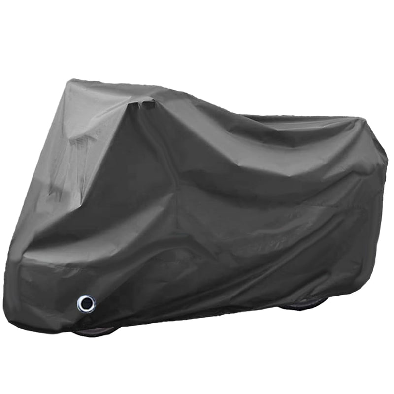 Motorcycle Cover Waterproof, Outdoor Motorbike Cover with Lock-Holes, All Season Protection Motorbike Vehicle Covers Fits up to 97" Motorcycles, Size 2XL - Black XXL - 97"
