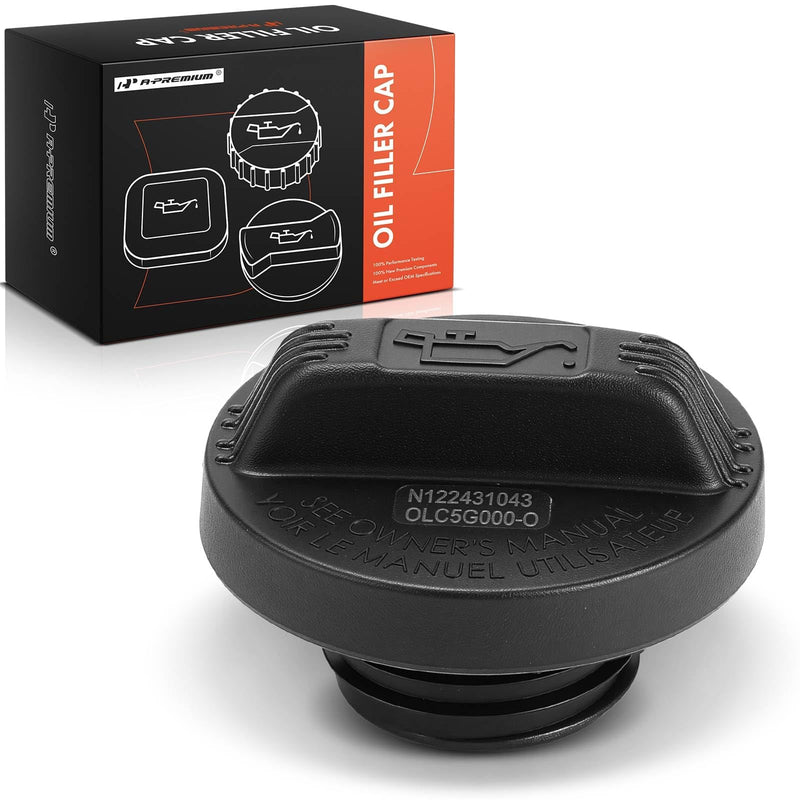 A-Premium Engine Oil Filler Cap Oil Cap Fit For Honda Accord Civic CR-V Ridgeline Pilot Odyssey Passport HRV Fit Element & Acura ZDX TSX TLX TL RSX RLX RL RDX MDX ILX, # 15610RAAA01, 15610P5G000