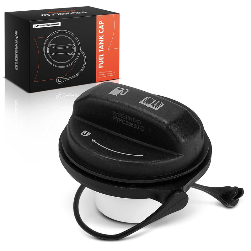 A-Premium Fuel Tank Filler Cap Compatible with Hyundai Elantra, Sonata, Santa Fe, Accent, Tucson, Genesis, Veloster, Kona, Palisade, Ioniq, Azera, Veracruz, Venue, Equus & Kia Soul & Genesis G80