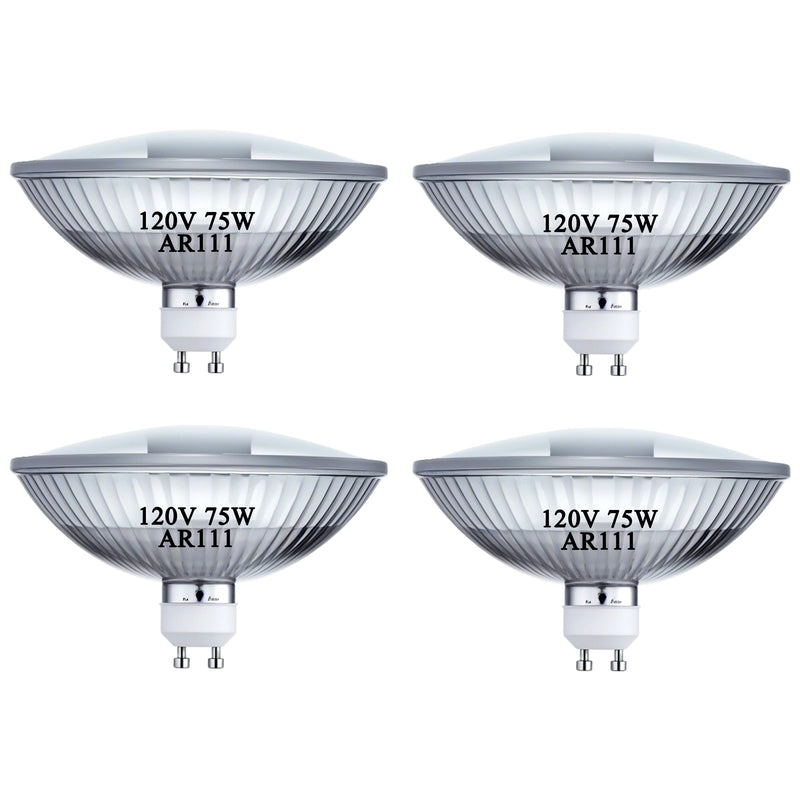 R111/GU10/FL 75W Halogen Flood Light Bulb,R111/GU10/FL Reflector Halogen Bulbs- GU10 Base (Twist & Lock) Glass Cover for Landscape, Downlights, Recessed Lighting