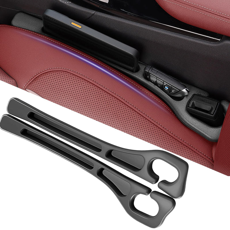 Car Seat Gap Filler Organizer Universal for Car SUV Truck Accessories Seat Gap Plug Blocker with Storage Slot Black 2 Pack Driver's＋Passenger PU 2Pack