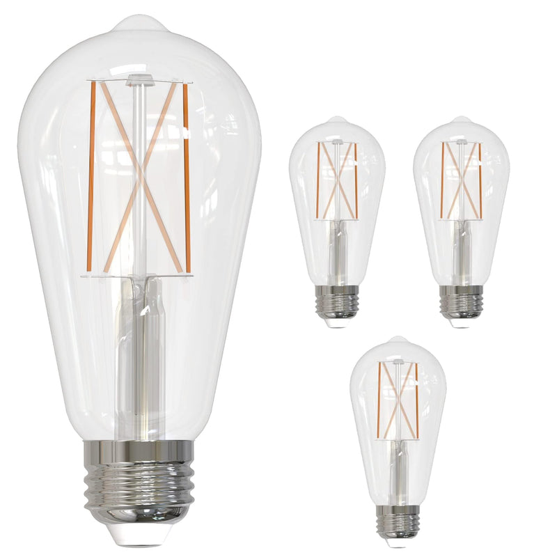 Bulbrite 8.5 Watt Dimmable Clear Filament ST18 / ST19 Medium (E26) LED Bulb - 850 Lumens, 3000K, and 90 CRI (4 Pack) 4