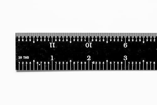 PEC Tools 12 Inch Rigid Ruler, 3R (32nds, 64ths, 10ths, 50ths)