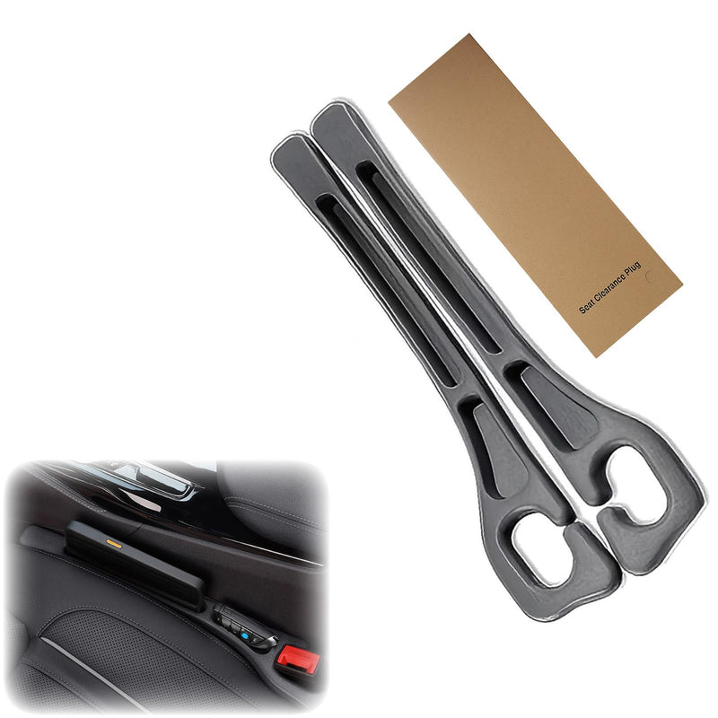 2PCS Car Seat Gap Filler Organizer – No Drop Seat Guard for Cars & SUVs | Universal Fit, Durable & Easy Install | Prevents Phone, Keys, Wallet from Falling Between Seats (Black) Black