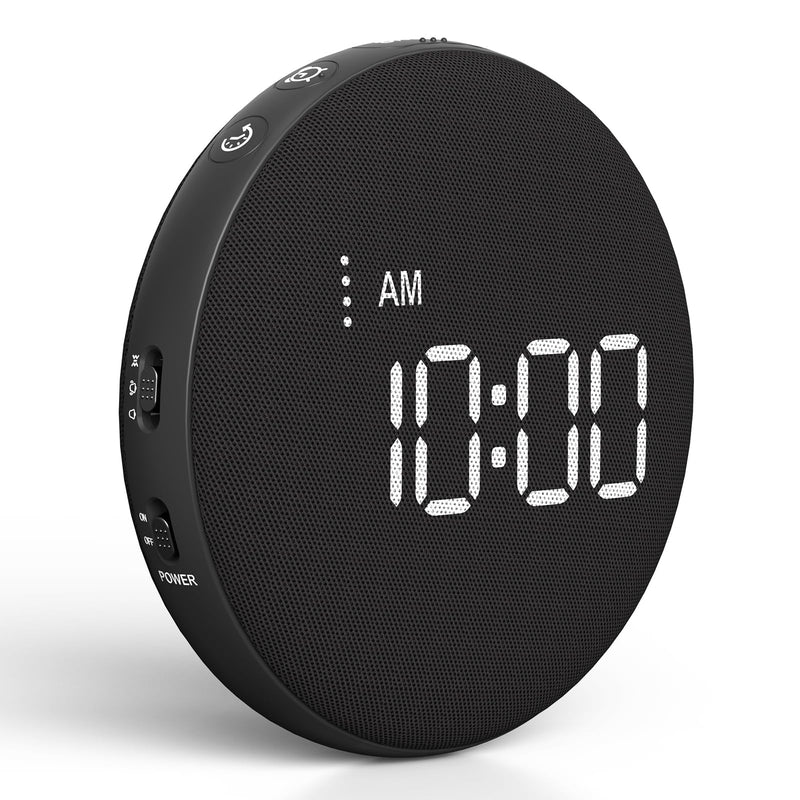 Gianna Vibrating Alarm Clock for Heavy Sleepers - 110dB Loud Alarm Clock, 3 Wake Modes, Auto-Dimming, Rechargeable Battery Operated Bed Shaker for Bedroom and Travel Black