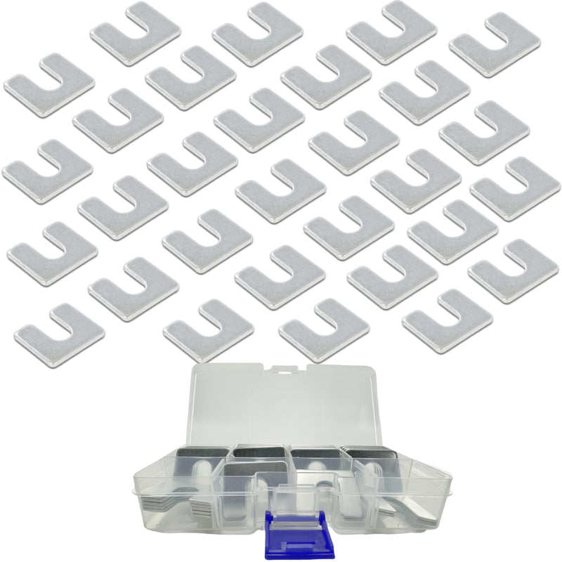 30Pcs Auto Body Alignment Shims Kit – 1/16 Inch and 1/8 Inch Thick Fender Shims with 3/8 Inch Slot – Universal Automotive Alignment Spacers for Car Truck SUV Body Panel Door Hood Gap Adjustment