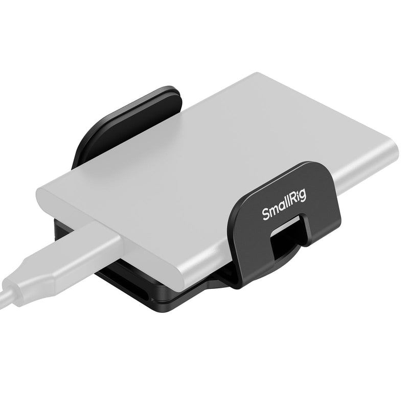 SMALLRIG Phone Mount Bracket SSD Holder for MagSafe, 1.6-2.4in Wide Clamping, for Samsung T5 T7 SSD, for SanDisk SSD, for iPhone 16/15/14/13/12, Universal SSD Drive Holder for Camera Cage - 5397 Clamp