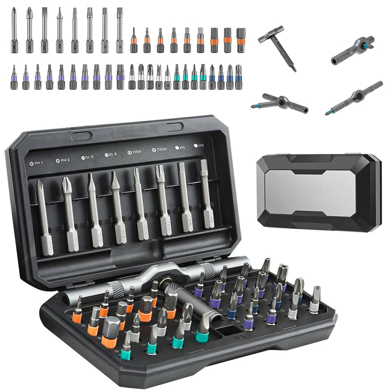 42 in 1 Magnetic Screwdriver Set, DIY Ratchet Screwdriver Set with Detachable Handle, Portable Compact Repair Tool Kit for Furniture Laptop Electronicsv Bicycle 42 in 1 Screwdriver Set