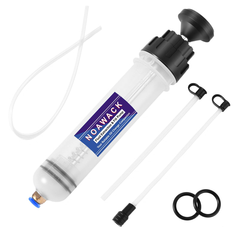 Fluid Extractor Pump, Manual Oil Extractor for Cars, ATVs & Lawn Mowers - Oil Transfer Pump with Flexible Hoses, Brake/Transmission Fluid Extractor, Oil Change Tools 7 oz (200 ml) 200 ml(16" hose)